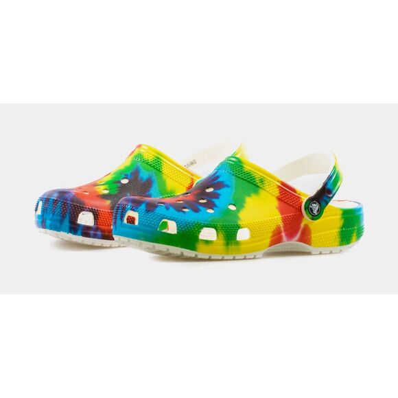 Crocs Rainbow Tie-Dye Clog Baya Sz 10 (Mens) 12 (Womens) New Slip On Mules - Picture 1 of 8